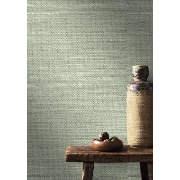 Casamance|Wallpaper natural fibers natural green wicker style|Raffia Imitation