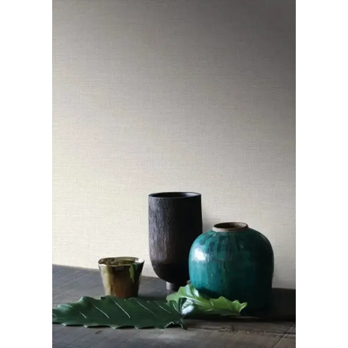 Casamance|Raffia Tapete weiß gefärbt Naturfaser-Effekt|Raffiaimitation