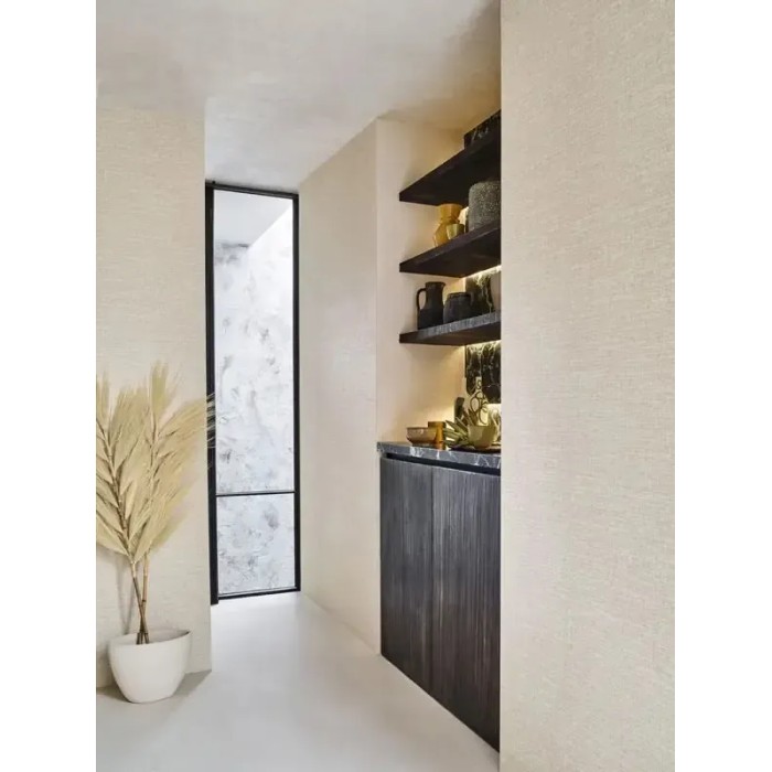 Casamance|Papel pintado rafia beige teñido con fibras naturales|Imitacion Rafia