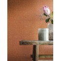 Casamance|Raffia Tapete orange gefärbt Naturfasern|Raffiaimitation
