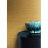 Casamance|Papier peint raphia jaune ocre teinté naturel|Imitation Raphia