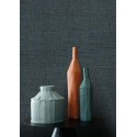 Casamance|Papier peint raphia bleu teinté fibres naturelles|Imitation Raphia