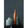 Casamance|Papier peint raphia bleu teinté fibres naturelles|Imitation Raphia