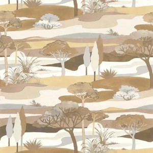 Borastapeter|Papier peint illustrations botaniques et humaines bleu gris|Figuratif