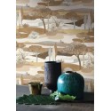 Casamance|Waldlandschaft Tapete beige-braun Aquarellstil|Figurative