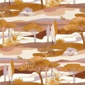 Casamance|Papel pintado paisaje bosque multicolor estilo acuarela|Figurativo