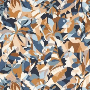 Papeldecor|Gold and Gray Metalized Palm Leaves Wallpaper|Floral