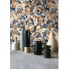 Casamance|Moderne abstrakte Blumentapete mehrfarbig|Abstrakt