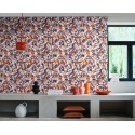 Casamance|Papier peint floral abstrait décoratif couleurs vives|Abstrait