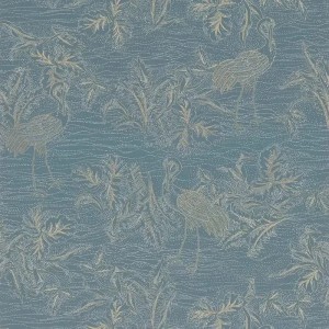 Casamance|Kranichtapete braun metallisches Finish|Tapeten