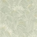 Casamance|Papier peint abstrait vagues vertes avec reflets métalliques|Marin & Nautique
