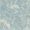Casamance|Papier peint abstrait vagues bleues avec éclats métalliques|Marin & Nautique
