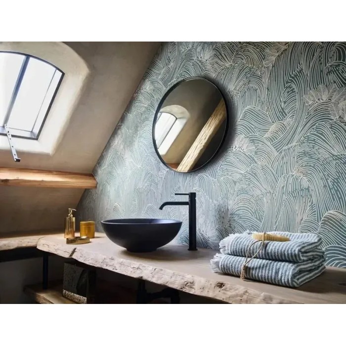 Casamance|Abstrakte Tapete Wellen blau metallische Funken|Seemann & Nautisch