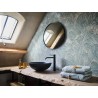 Casamance|Wallpaper abstract wave blue with metallic sparkles|Sailor & Nautical