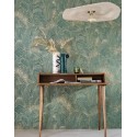 Casamance|Abstrakte Tapete Wellen grün-gold metallisch|Abstrakt