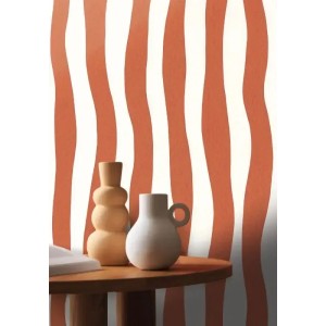Casamance|Wavy pastel beige striped wallpaper|Stripes 2