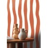 Casamance|Papier peint rayures ondulées orange|Rayures