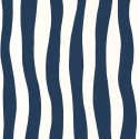 Casamance|Papier peint rayures ondulées bleues|Rayures