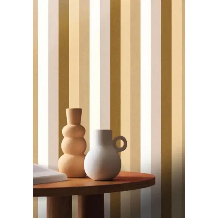 Casamance|Vertical beige-toned striped wallpaper|Stripes
