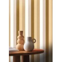 Casamance|Vertical beige-toned striped wallpaper|Stripes