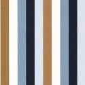 Casamance|Tapete vertikale blau-braune Streifen|Streifen