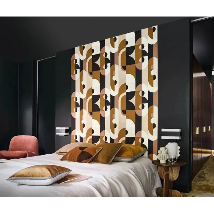 Casamance|Papel pintado geométrico abstracto multicolor con efecto artístico|Abstracto