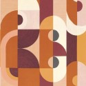 Casamance|Abstrakte Geometrische Tapete mit bunten Texturen|Retro