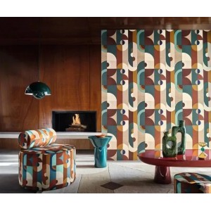 Casamance|Abstrakte Geometrische Tapete bunt mit Texturen|Abstrakt 2