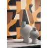 Casamance|Geometrische Tapete orange-braun Aquarelleffekt|Geometrisch