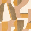 Casamance|Papel pintado geométrico naranja estilo acuarela artística|Papel Pintado