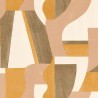 Casamance|Wallpaper geometric orange artistic watercolor style|Wallpaper