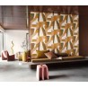 Casamance|Wallpaper geometric orange artistic watercolor style|Wallpaper