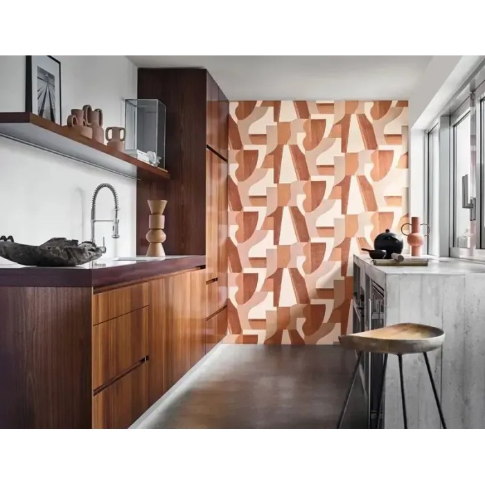 Casamance|Geometrische Tapete braun Aquarell-Design|Abstrakt