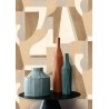 Casamance|Wallpaper geometric beige decorative watercolor style|Abstract