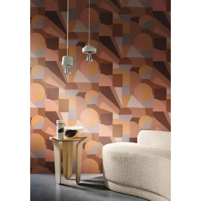 Casamance|Papel pintado geométrico multicolor inspirado en Delaunay|Papel Pintado