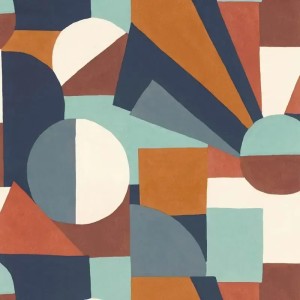 As Creation|Tapete geometrisch im Retro-Stil in Rot|Retro