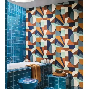 As Creation|Tapete geometrisch im Retro-Stil in Rot|Retro 2