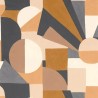 Casamance|Papier peint géométrique orange inspiré de Delaunay|Rétro