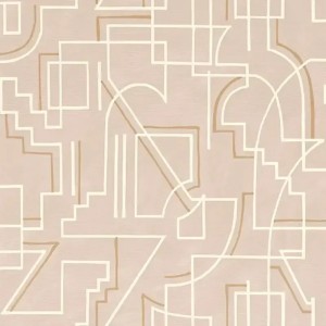 Casamance|Wallpaper geometric brown abstract line style|Geometric