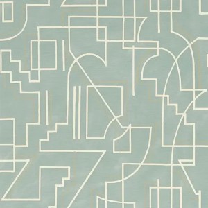 Casamance|Wallpaper geometric brown abstract line style|Geometric