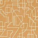Casamance|Geometrische Tapete senforange verflochtene Linien|Tapeten