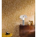 Casamance|Geometrische Tapete senforange verflochtene Linien|Tapeten