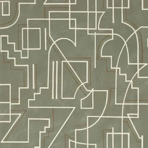 Casamance|Wallpaper geometric brown abstract line style|Geometric