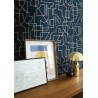 Casamance|Wallpaper geometric blue contemporary lines|Contemporary