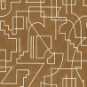 Casamance|Papel pintado geométrico marrón estilo líneas abstractas|Geométrico