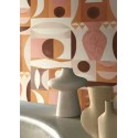 Casamance|Geometrische Tapete orange-rosa inspiriert von Herbin|Tapeten