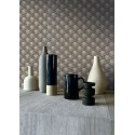 Casamance|Geometrische Tapete Fächer grau-gold|Tapeten