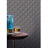 Casamance|Geometrische Tapete Fächer braun-silber|Tapeten