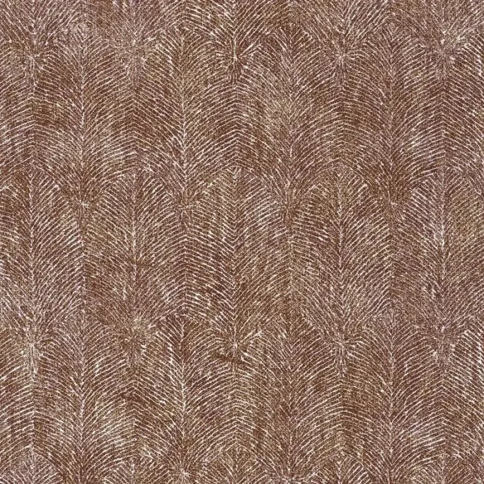 Papel pintado hojas texturizadas marrón - Casamance Mirage 75261630