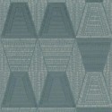 Casamance|Papier peint ethnique tribal africain vert avec doré|Losanges